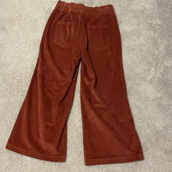 Pact Organic Women's Corduroy Cropped Wide Leg Pants - Warm Rust - Picture 2 of 11
